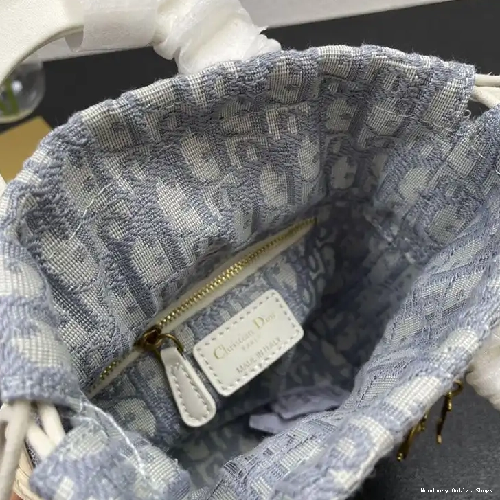 Cheap Lady Grey Dior Bag Oblique Wicker Small Motif Canvas and 0413 Hot Sale
